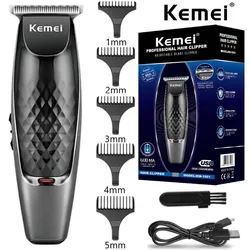 Kemei powerful electric hair trimmer oil head rechargeable hair clipper haircut machine engraving hairline USB charging KM-1951