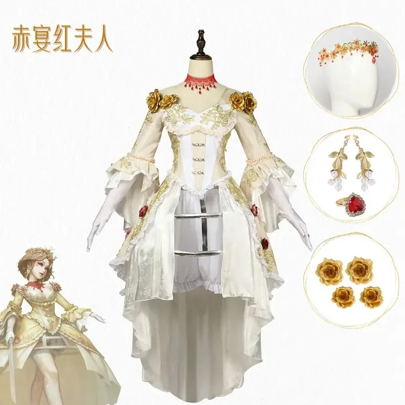 

Game Five Personality Red Lady COSpia Cosplay Costume Hunter Bloody Queen Mary Cosplay Costume Uniform Suit dress