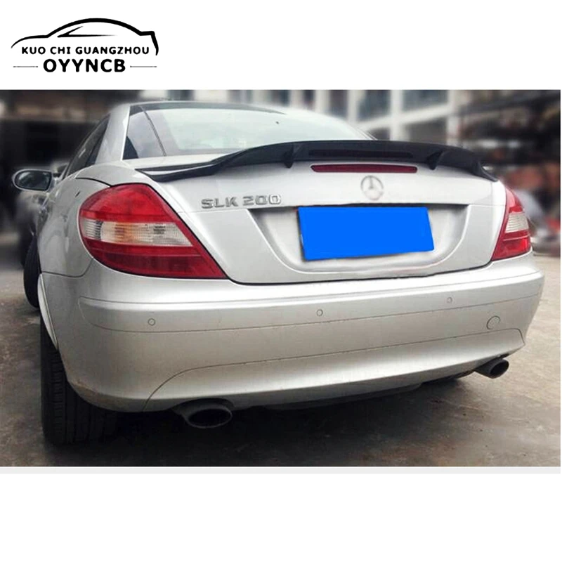 R171 R172 Carbon Fiber Rear Trunk Cover Spoiler R Style For Mercedes Benz SLK Class R171 2004 - 2010 SLK200 SLK280 SLK300 SLK350