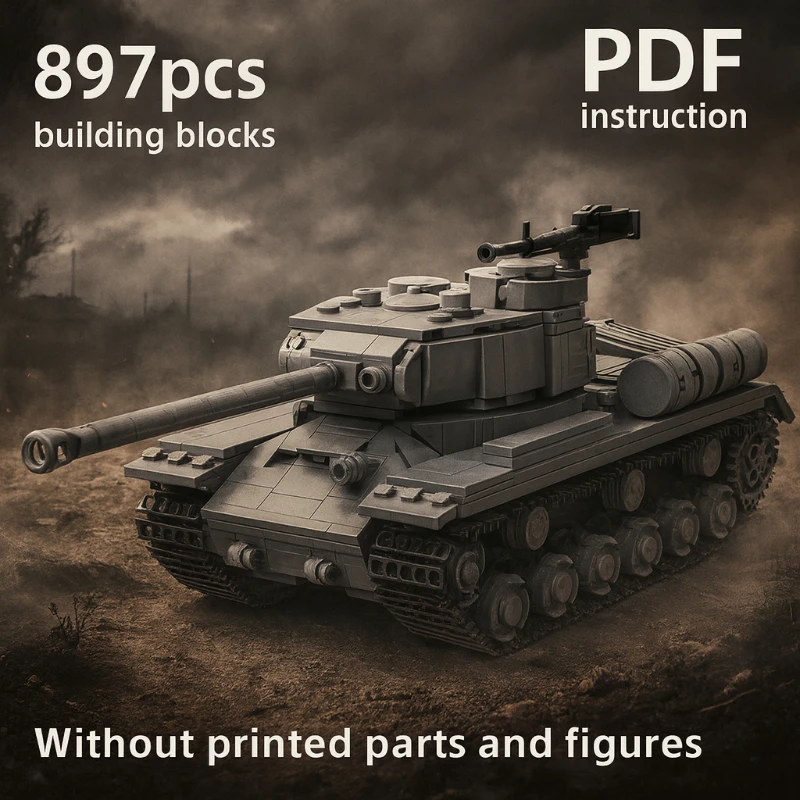 

Модель кирпича, военная машина, MOC, строительные блоки IS-2 Mod 144, советский тяжелый танк, сборная коллекция «сделай сам», развивающие игрушки, подарок