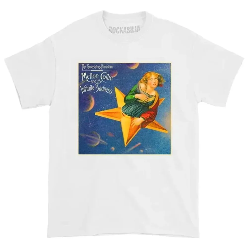 Unisex Classic The Smashing Pumpkins Band T-Shirt Rock Music Casual Round Neck Short Sleeve Tee Urban Style Printed Trendy Tee