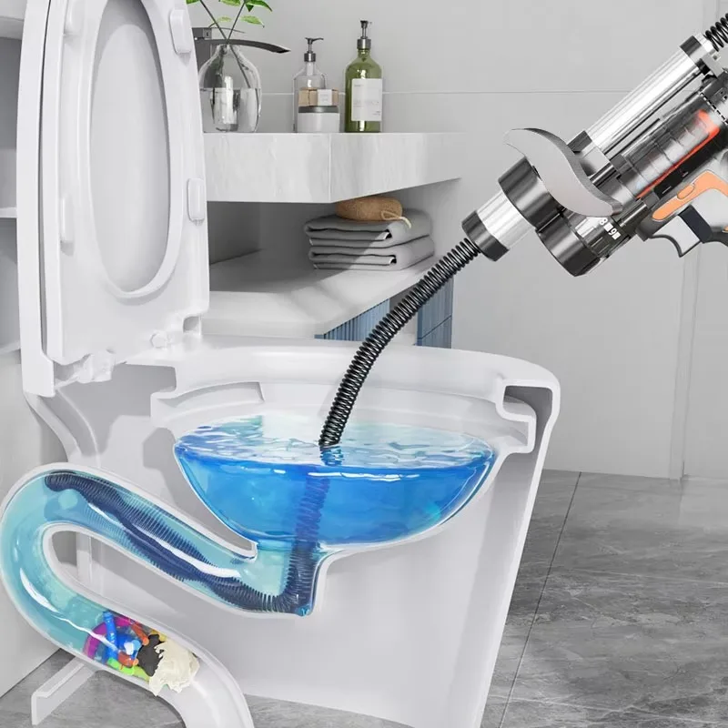 Pulisci senza fili, batteria ricaricabile, WC, cucina, tubi idraulici, strumento di dragaggio, draga fognaria