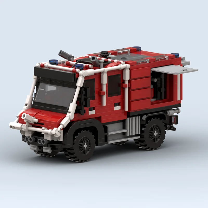 

447 pieces MOC city rescue vehicle Utrecht field fire truck model DIY assembly building blocks toy children's birthday gift