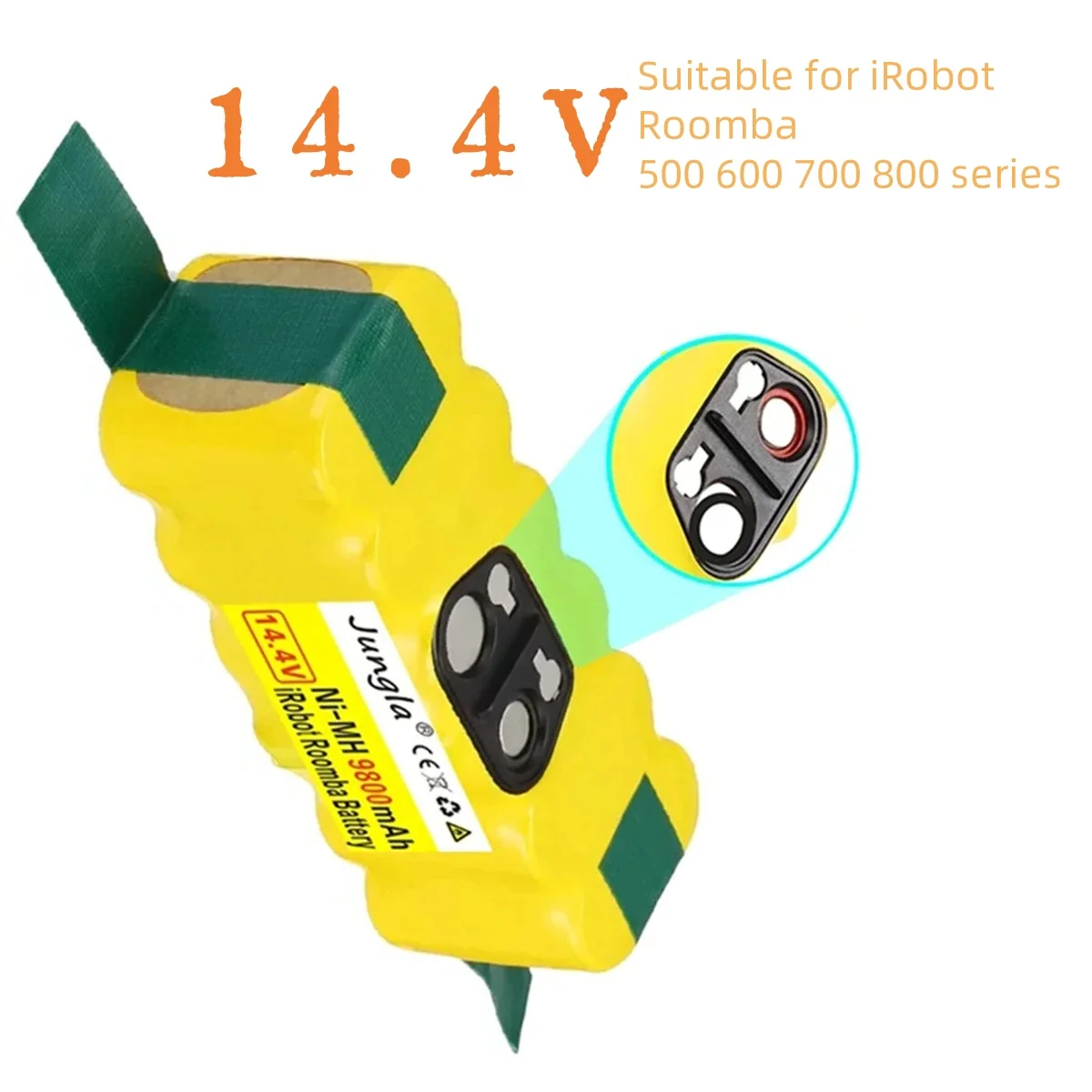 

Rechargeable 5.0Ah battery for iRobot Roomba 500 14.4V 600 700 800 900 595 620 650 780 890 Ni MH battery 5000mAh