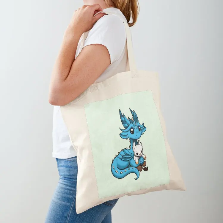 

Dragon with Gryphon Plushie Tote Bag reusable grocery bags shopper bag women large tote bag custom tote
