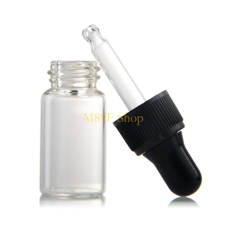 M89F 1 2ml 3ml nachfüllbar klares Mini leerer Glas -Tropfen -Flaschen -Flaschen -Aromatherapie -Flüssigspender für Öl