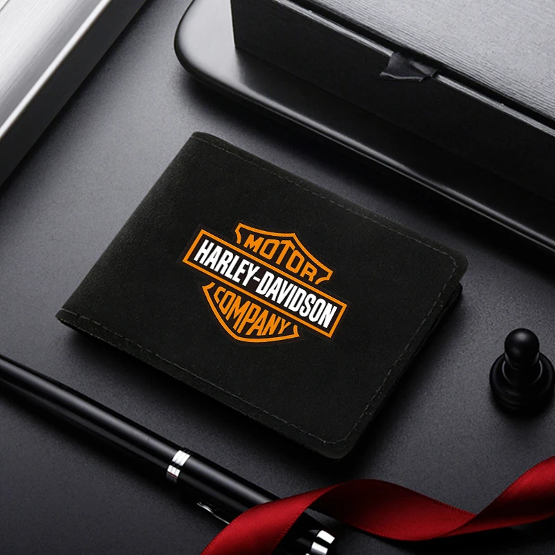 

Motorcycle Driver license Cover Holder ID Credit Card Wallet Suede For Harley Davidson Electra Glide Ultra Classic 1250