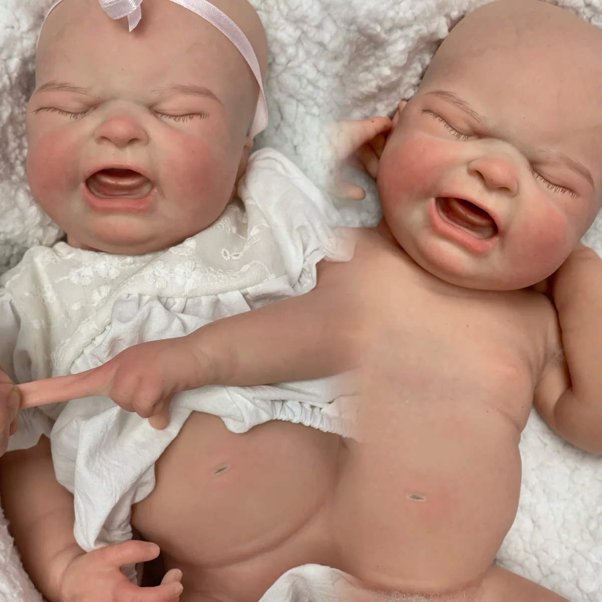

18Inch Crying Bebe Painted/Unpainted Full Solid Slicone Girl Reborn Doll Realistic Newborn Baby Doll Toy For Gifts Muñeca Reborn
