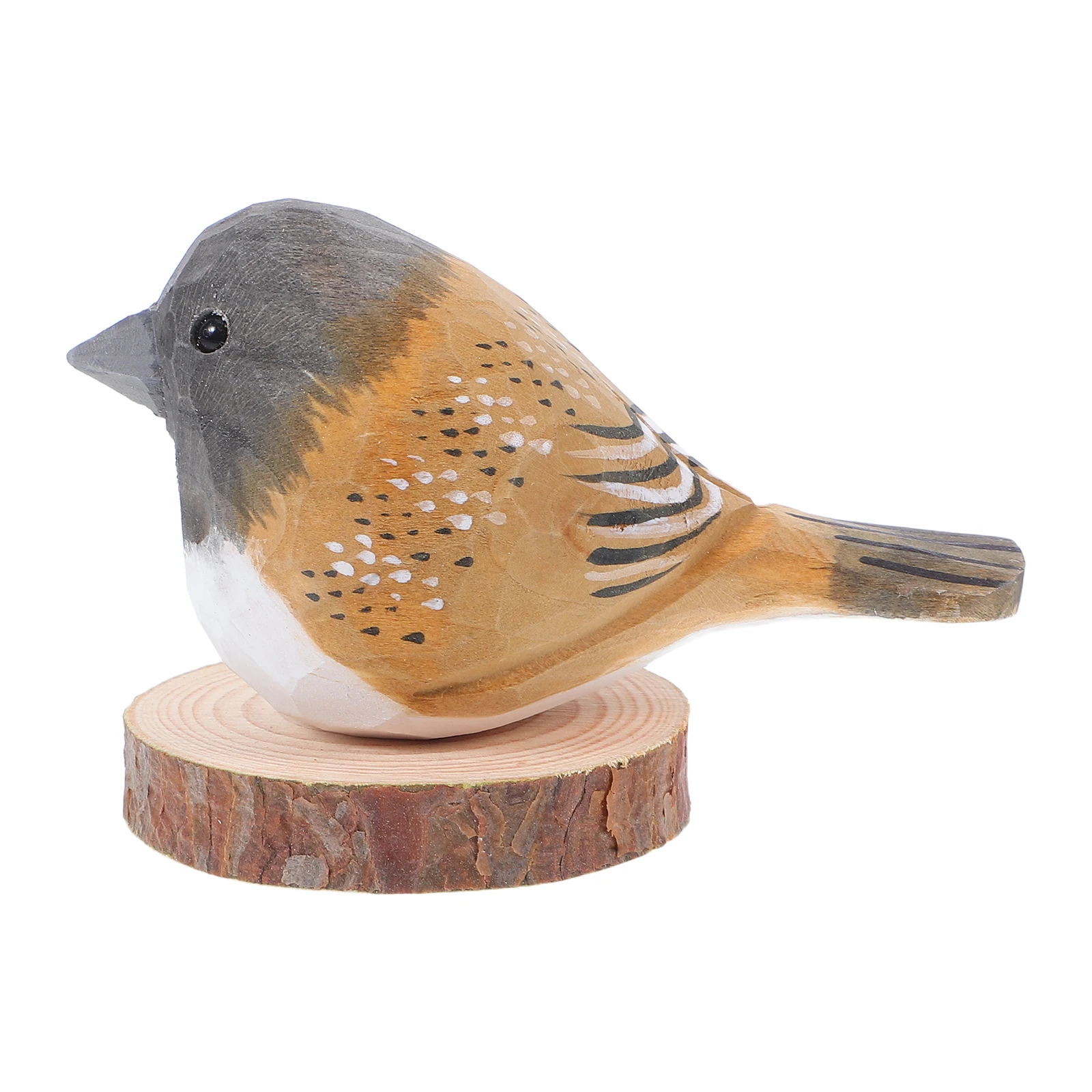 

1pc Hand Carved Wooden Hand-Painted Small Bird Statue For Shelf Home Decor Style Bird Sculpture For Office Home Table