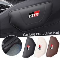 Leather Car Knee Leg Protective Pad Foot Armrest Cushion For Toyota Crown GR Corolla YARIS Auris C-HR Hilux Vios Prius Izoa Reiz