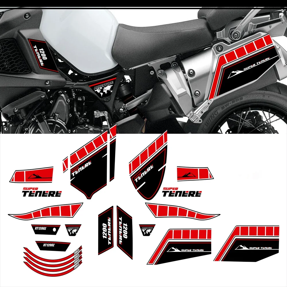 For YAMAHA SUPER TENERE XT1200Z 2010 2011 2012 2013Trunk Luggage Tank Pad Protection Stickers XT 1200 Z WORLD CROSSER Kit