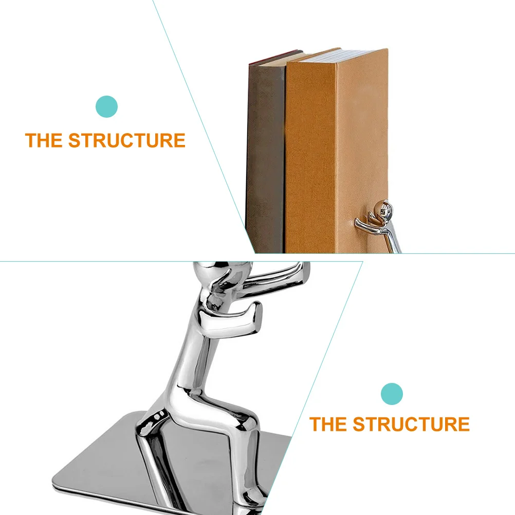 Imagem -06 - Bookshelf Criativo Stopper Termina para Prateleiras Suporta Bookends Limitador Office Desktop