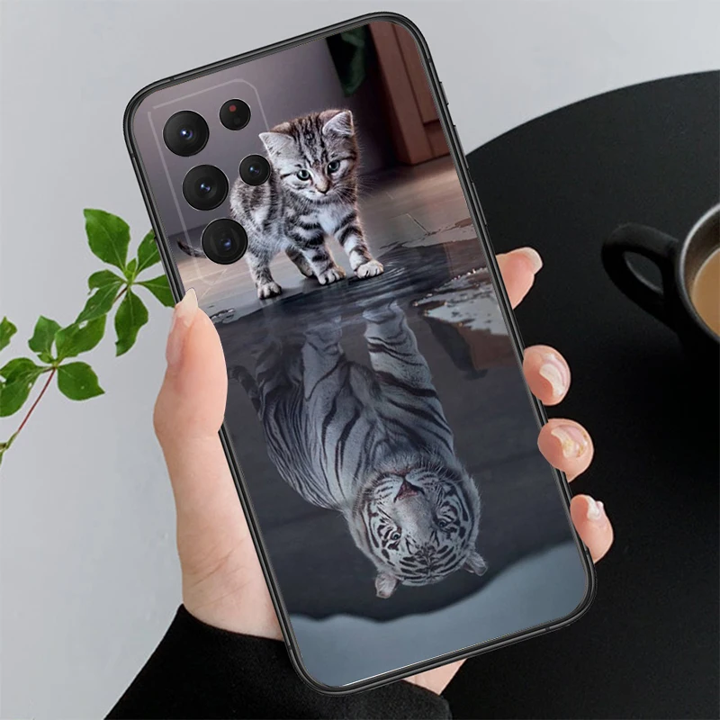 เด็กแมวสุนัขหมาป่าTigerสําหรับSamsung Galaxy A52S A04S A21S A33 A23 A13 A14 A32 A52 A53 A54 A51 A71 M51