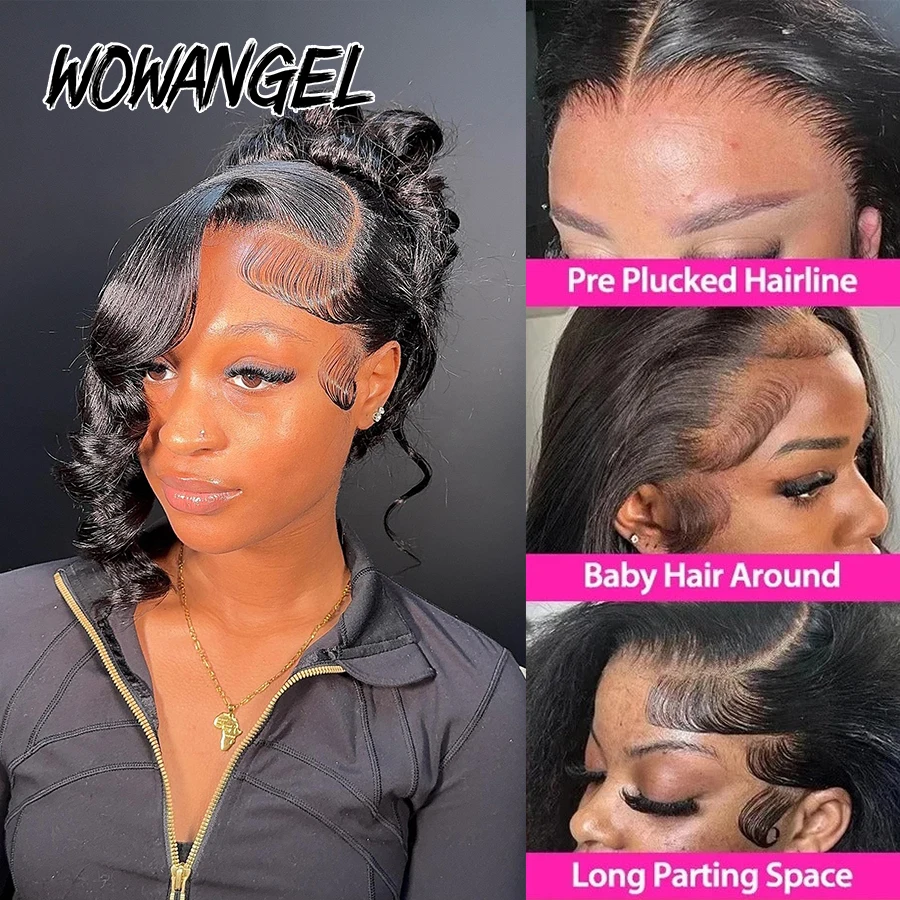 Body Wave 360 HD Lace Front Wigs Invisi Strap 360 Full Lace Glueless Wigs Human Hair Invisible Drawstring Frontal Wig For Women