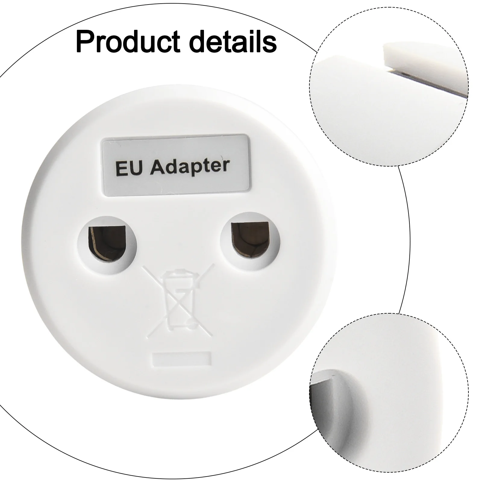 Plastic Grounding Socket Grounding Anti-static Eu-plug For Earthing Socket White 5cm For Home Improvement Electric Parts