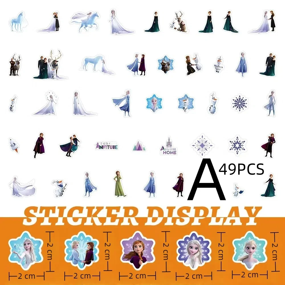 99 قطعة ملصقات ديزني أنيمي المجمدة Kawaii الأميرة إلسا الكتابة على الجدران ملصق مائي DIY بها بنفسك دفتر الدراجة الهاتف سيارة الجمالية ملصق ، Kawaii #4