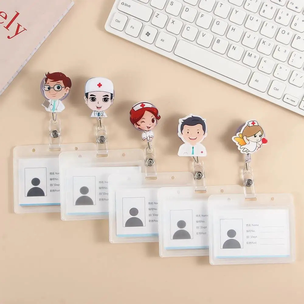 

Office Supplies Badge Holder Clip ID Card Card Holder Clip ID Badge Holder Retractable Badge Nurse Doctor Name Card Holder