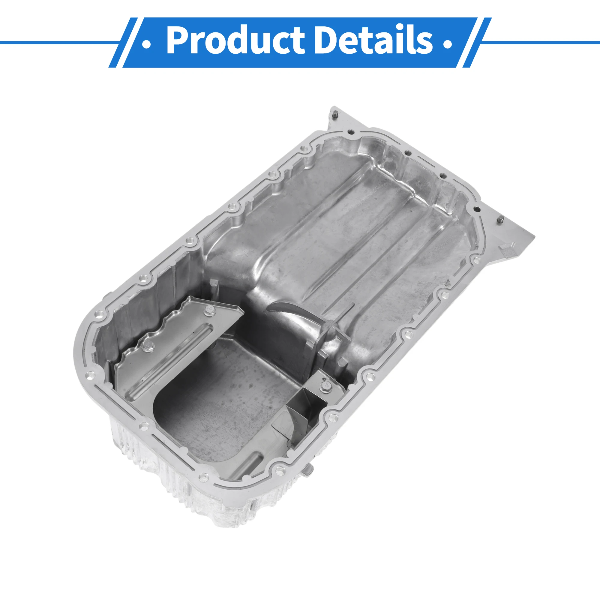 

UXCELL No 21152023601 Масляный поддон двигателя Масляный поддон поддона трансмиссии для Hyundai Elantra 2001-2010, алюминиевый сплав, серебристый тон