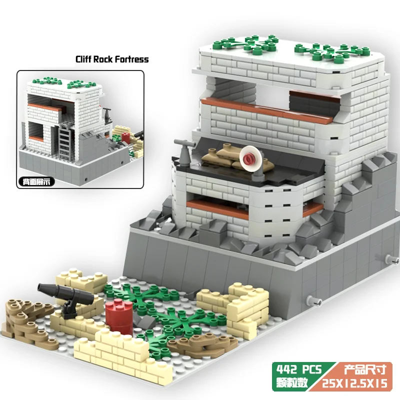 WW2 Trench Mattoni Campo di battaglia Bunker Guerra militare Blockhouse Building Blocks Set Giocattoli per bambini Adulti Regalo assemblato