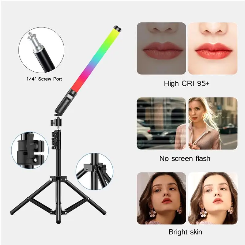 RGB Handheld LED Video Light Wand Stick Photography Light