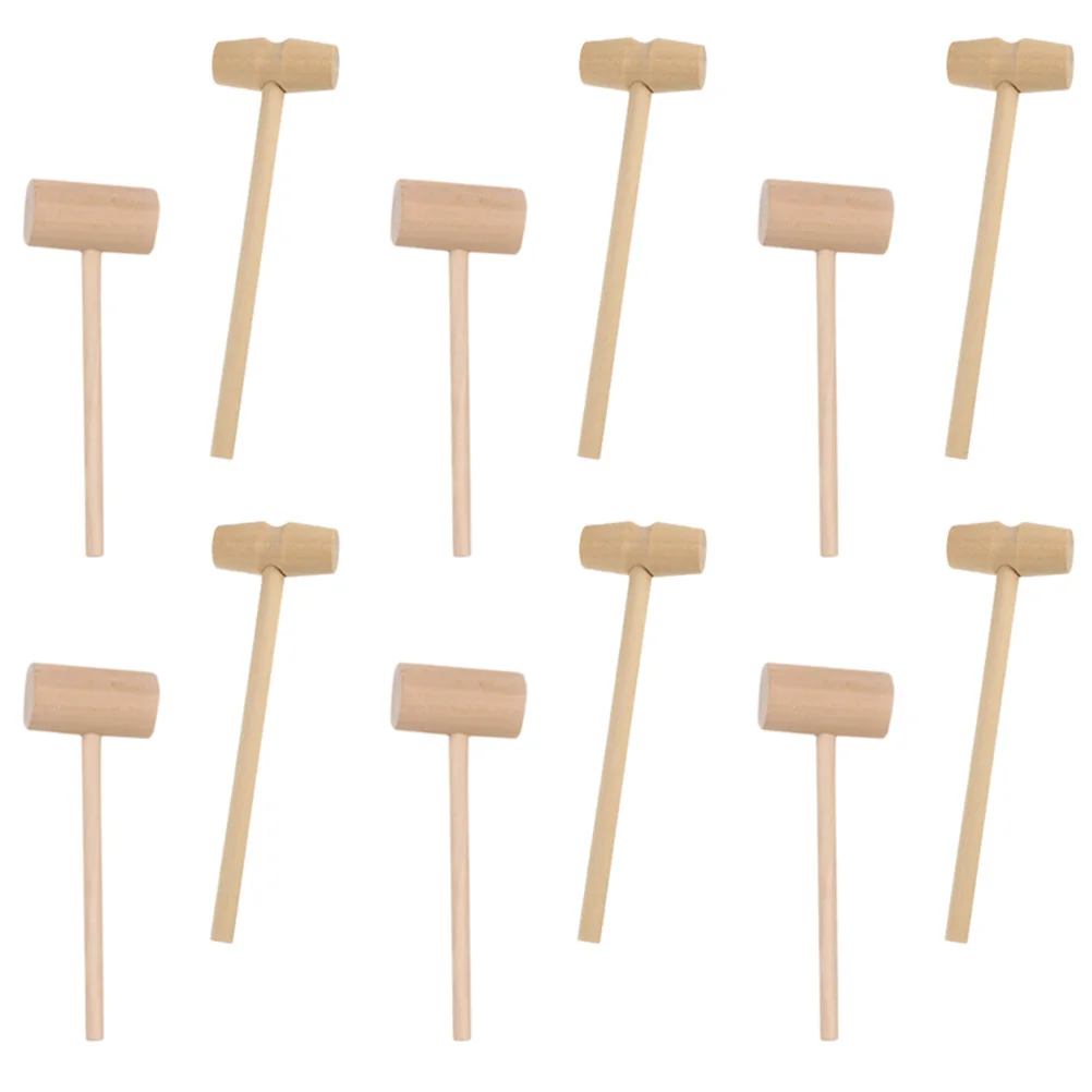 

40Pcs Mini Wooden Crab Hammers Seafood Lobster Mallets Lightweight Portable Cake Mallets Wood Cake Hammer