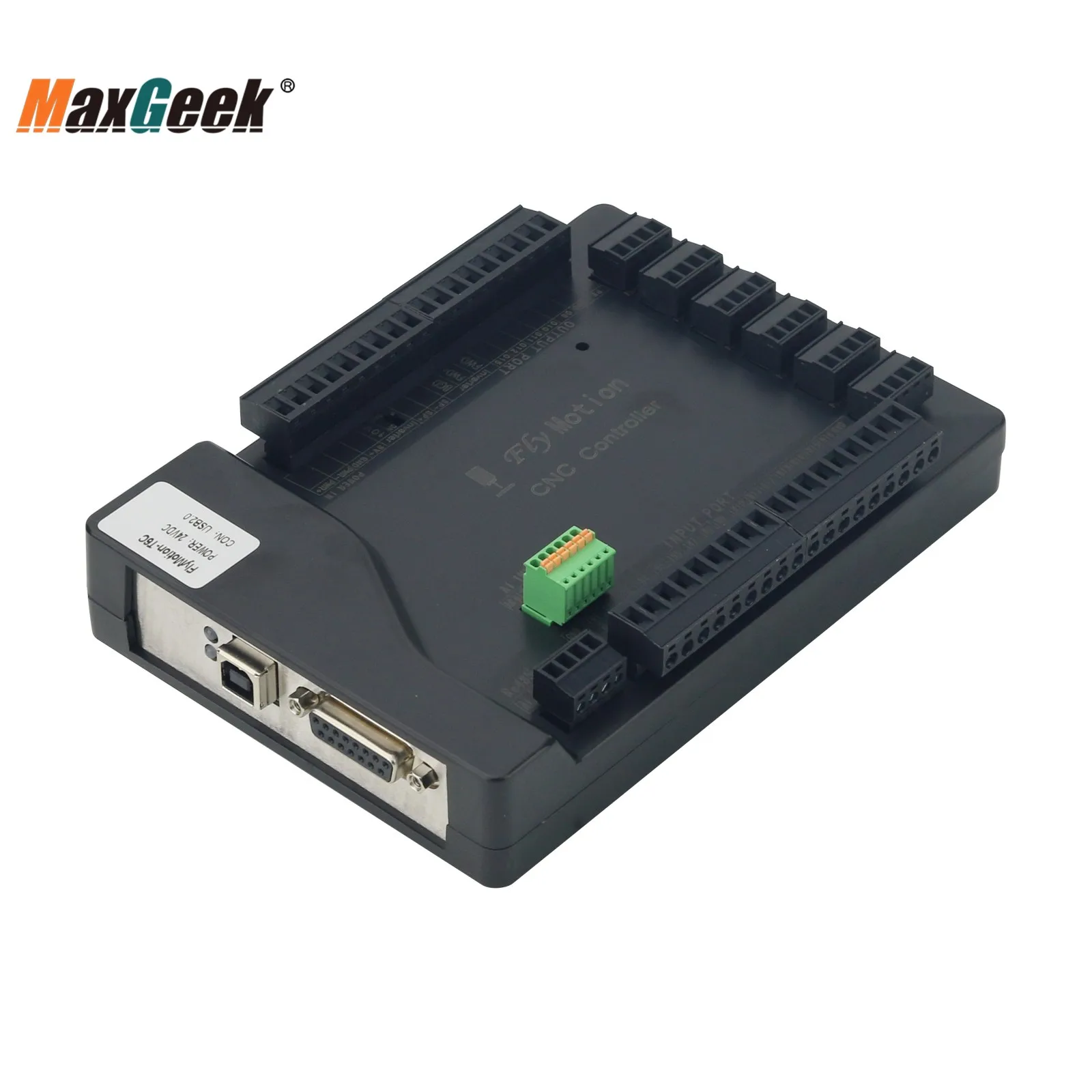 Maxgeek FlyMotion 6-Axis CNC Controller Mach3 USB CNC Motion Controller High Speed Differential Version for Engraving Machine