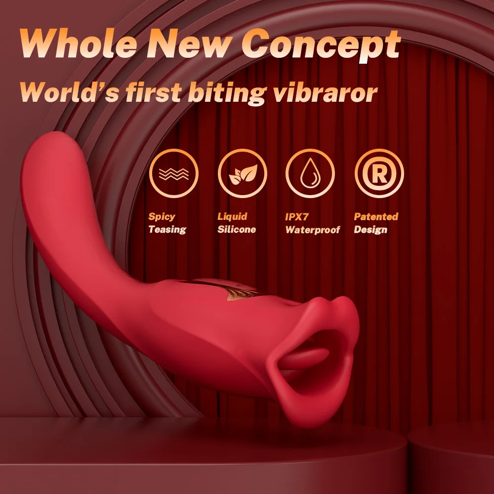 Tongue Licking Vibrator for Women Biting Oral Clitoris Nipple Stimulator Vagina Vibrator Female Masturbator Women Sex Toy