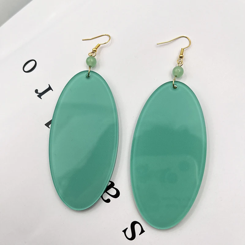 Anime DAN DA DAN Momo Ayase Cosplay Earring Green Earstuds Earclips Earwear Eardrop Women Jewelry Accessories Prop