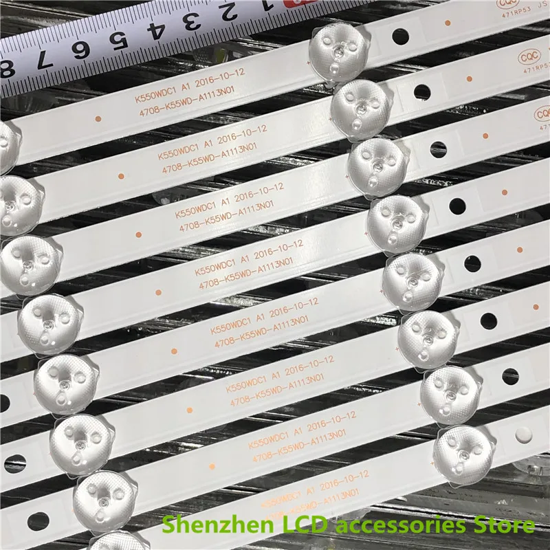 T55K05 4708-K55WDC-A2113N01 K550WDC1/K550WDC2 554 مللي متر 6 فولت 55 بوصة استخدام الألومنيوم 100% جديد LCD إضاءة خلفية للتلفاز بار 6LED
