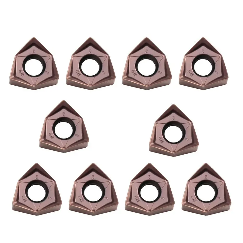 

ABKO-10 шт. WNMU080608EN-GM твердосплавные вставки, двухсторонние шестиугольные вставки с быстрой подачей WNMU 080608, вставки для фрез, черновальные инструменты