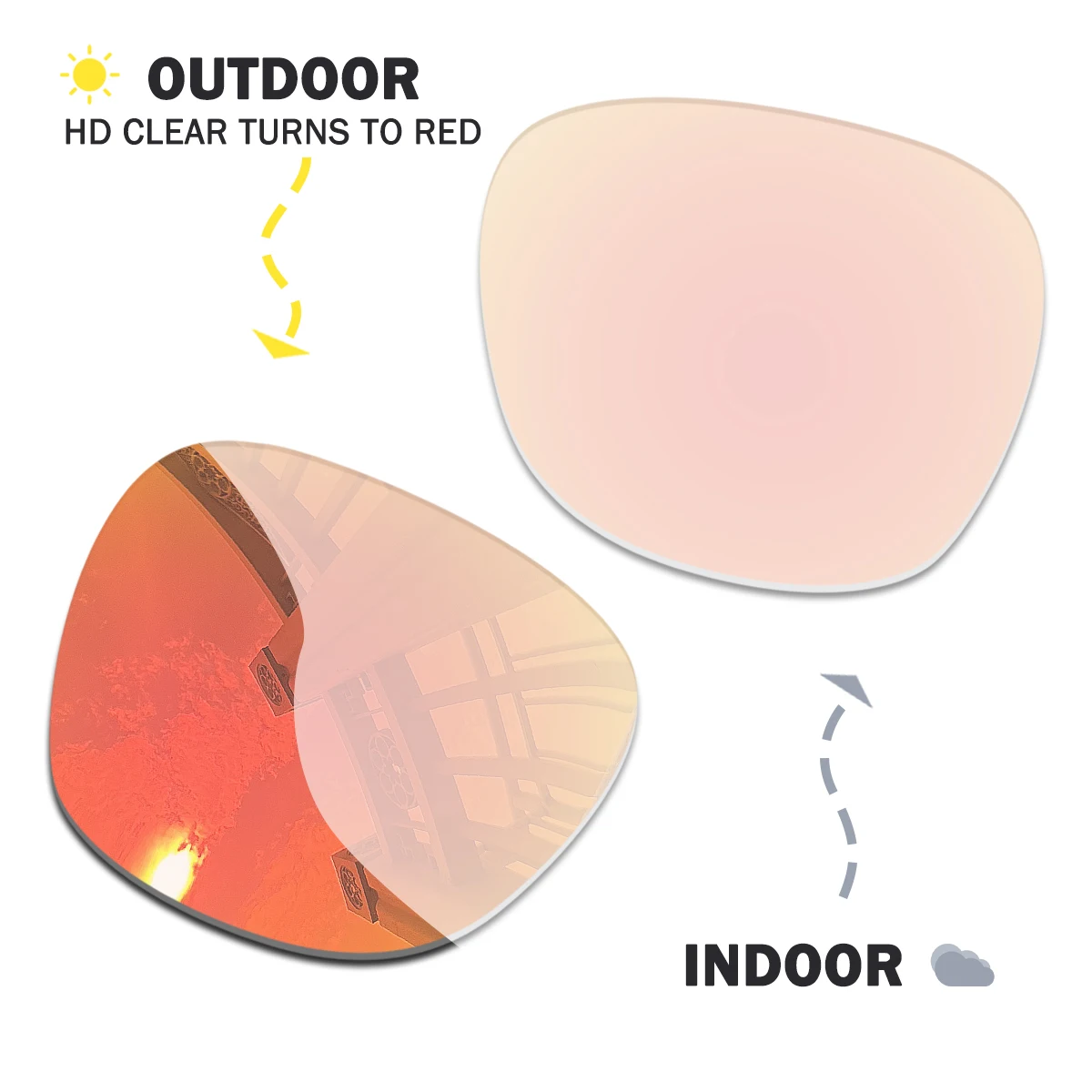

Transition Replacement Lenses for Meta Wayfarer Gen1 RW4008 Gen2 RW4012 53mm Smart Glasses – Multiple Color Options