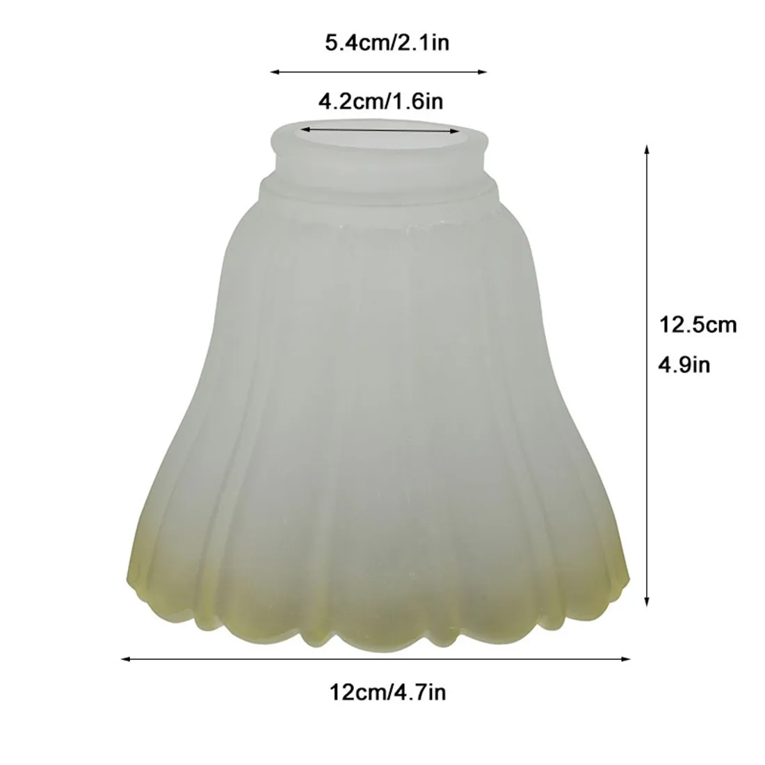 Screw Fixed Creative Transitional Frosted Ceiling Fan Replacement Glass Shade with 4.2cm opening fitter Bell Glass Lamp Cove