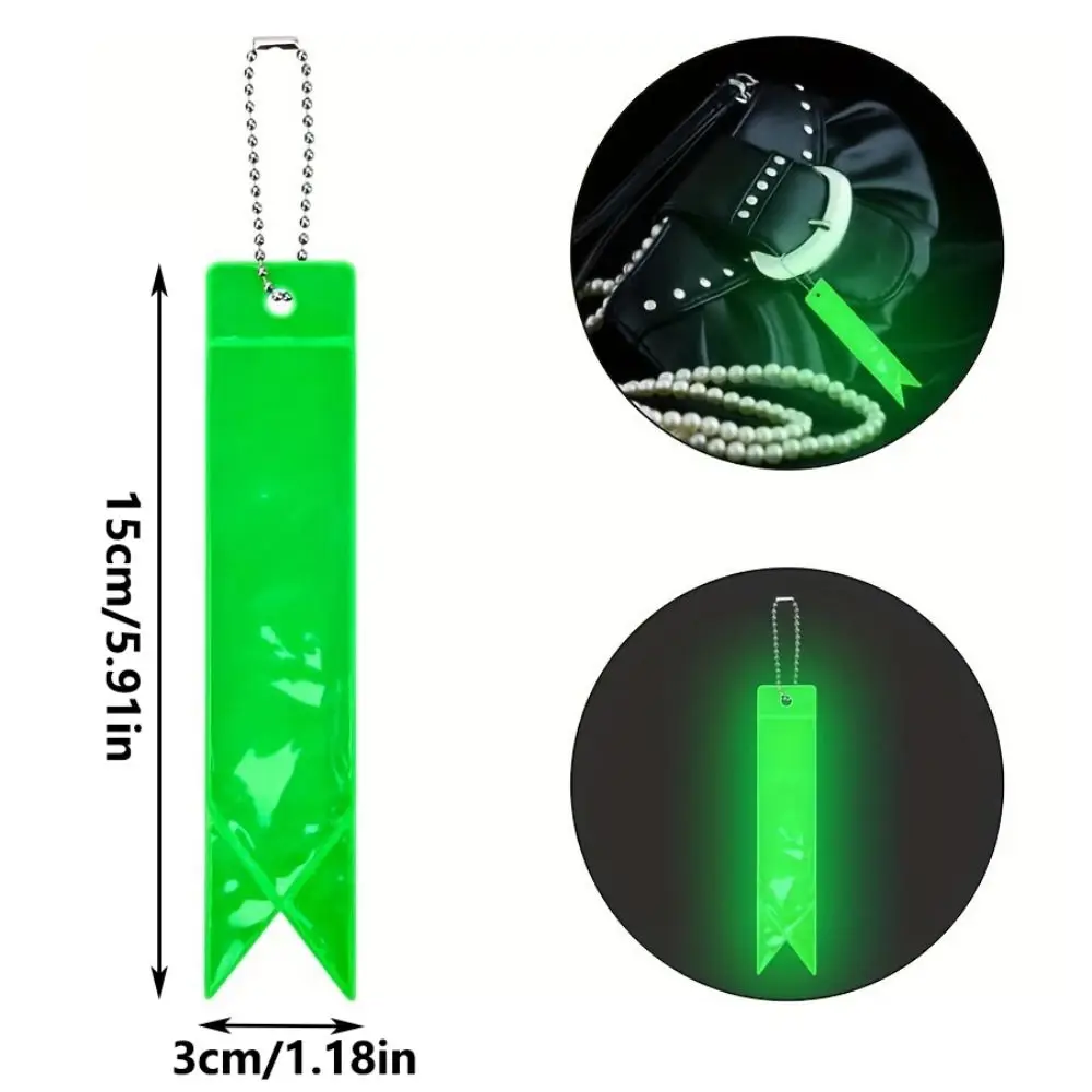 10Pcs Double-Sided Backpack Reflector PVC Safety Child Reflective Pendants High Brightness High Visibility Children's Reflector