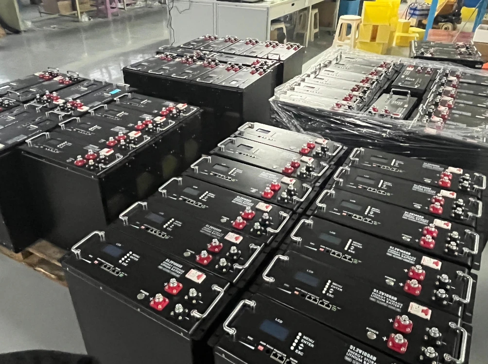 48v Solar Battery Pack 51.2v Rechargeable Solar Lifepo4 Rack Mounted 200ah 100ah Lithium Batteries Bms