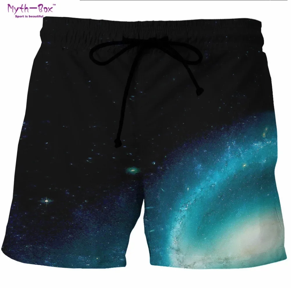 Sommer Mann Strand Shorts Wasser Sport Strand Hosen S-6XL Galaxy 3D Druck Lose Kurze Bademode männer Surf Board Schwimmen Shorts