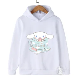 Kawaii cynamonowa bluza z kapturem Graffiti dziecięca odzież dziewczęca odzież chłopięca odzież jesienna kreskówka bluza dziecięca bluza