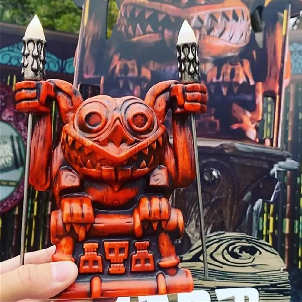 

Фигурка статуя украшение сада смола ретро факел светящаяся чашка для воды Гавайский тотем Тили скульптура Тики