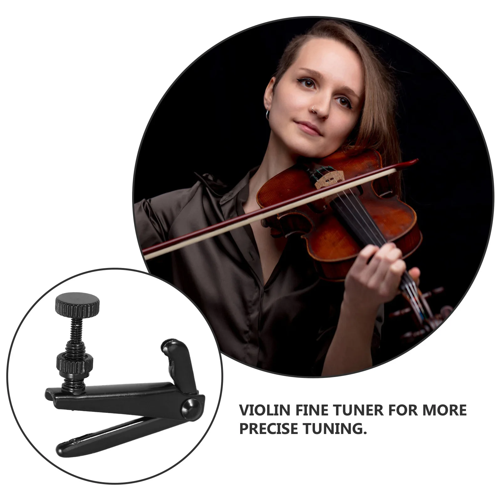 Alasum 4 قطعة الكمان غرامة المستقبلون الأسود النحاس الضابط للمبتدئين القيثارة استبدال أجزاء أداة سلاسل منظم