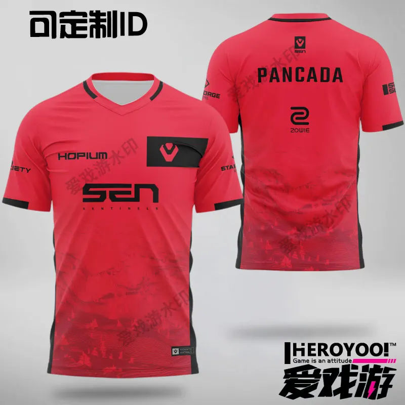 Sen Team Uniforme de equipe de manga curta, PRX Destemido CSGO Valorant NRG, JINGGG Custom LEV Contract, TH