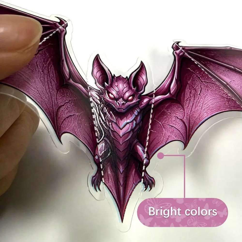 12PCS Multicolor Halloween Wall Stickers 3D Effect with Dot Adhesive 3D Bat Spider Wall Decals Colorful Pattern Photo Props