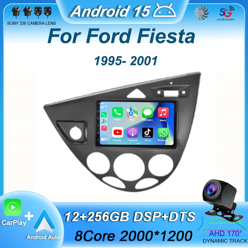 7“ Android 15 For Ford Fiesta 1995-2001 Focus MK1 1998-2004 7 Inch Multimedia Car Radio Stereo Carplay Autoradio Head Unit Auto