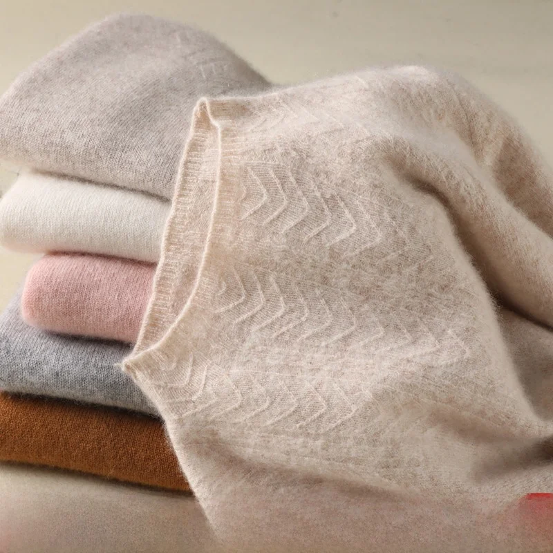 

Women's Camere Knit Sweater High Collar Loose Svel Overhead Autumn Winter New Sle Comfortable Soft Wool Blend Top