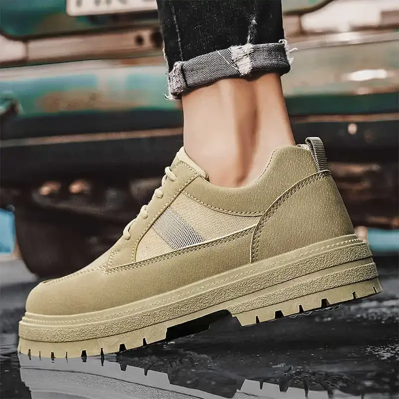 Legítimo cuero marrón Golf hombre Casual zapatos de skate zapatillas de deporte blanco deporte Pas Cher entrenamiento para jugar zapatos de moda