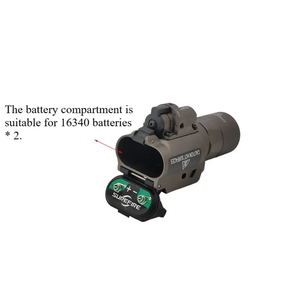 LED third gear with lighting P1 flashlight X400U red laser 500LM strong light tactical hanging lighting outdoor