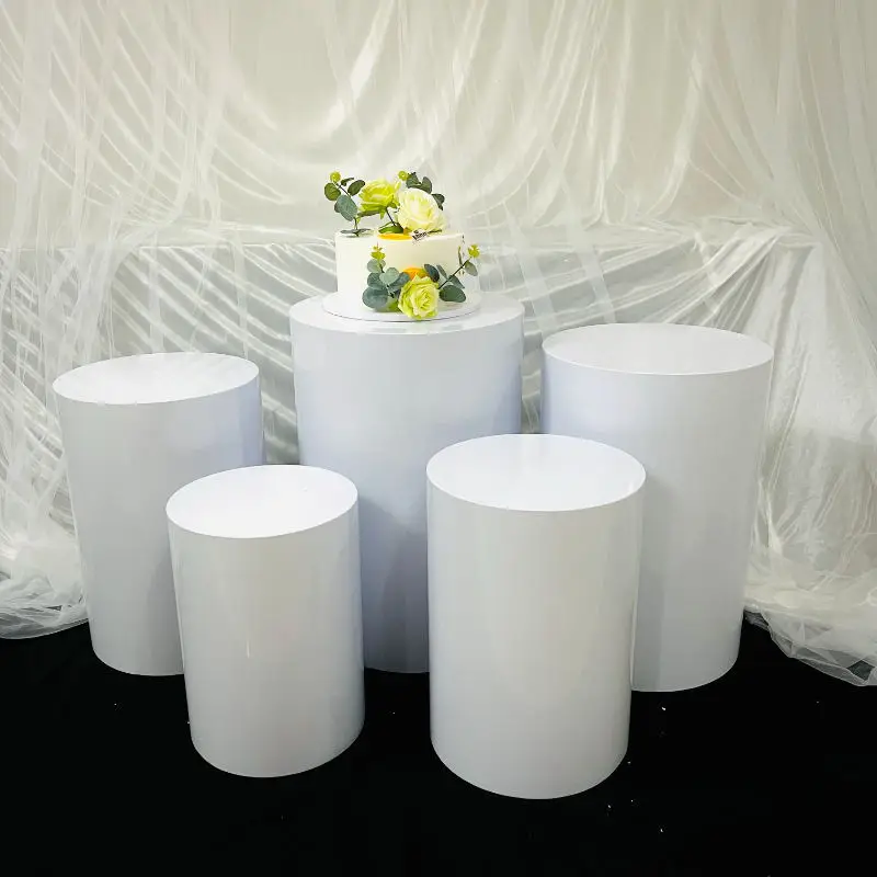 5-10pcs Feast Buffet Dessert Cake Fruit Drinks Plate Column Cylinder Table Centerpieces Holder Stand Wedding Flower Decoration