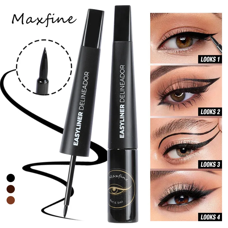 Matte Black Brown Waterproof Liquid Eyeliner Pencil Sweatproof Quick Dry Easy To Wear High Pigment Eye Liner Pen Eye Makeup Tool view 2