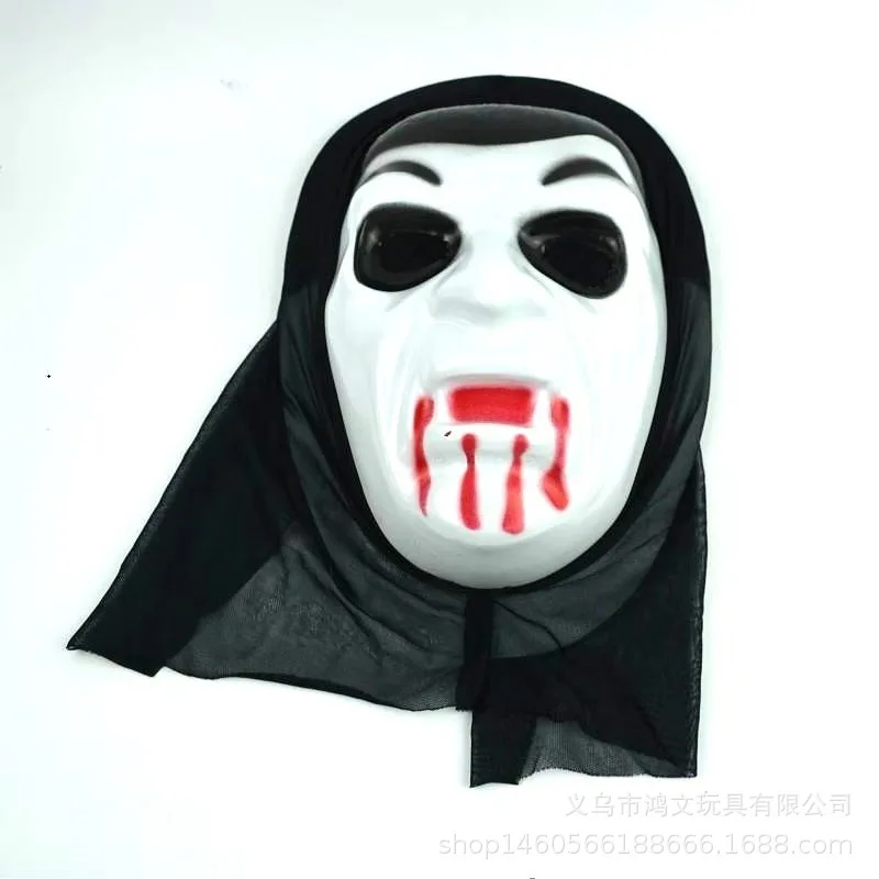 Праздничные принадлежности Маска призрака Белое лицо Призрачный Хэллоуин Фестиваль Маска дьявола Косплей Игрушечная фигурка Анимация Походный продукт