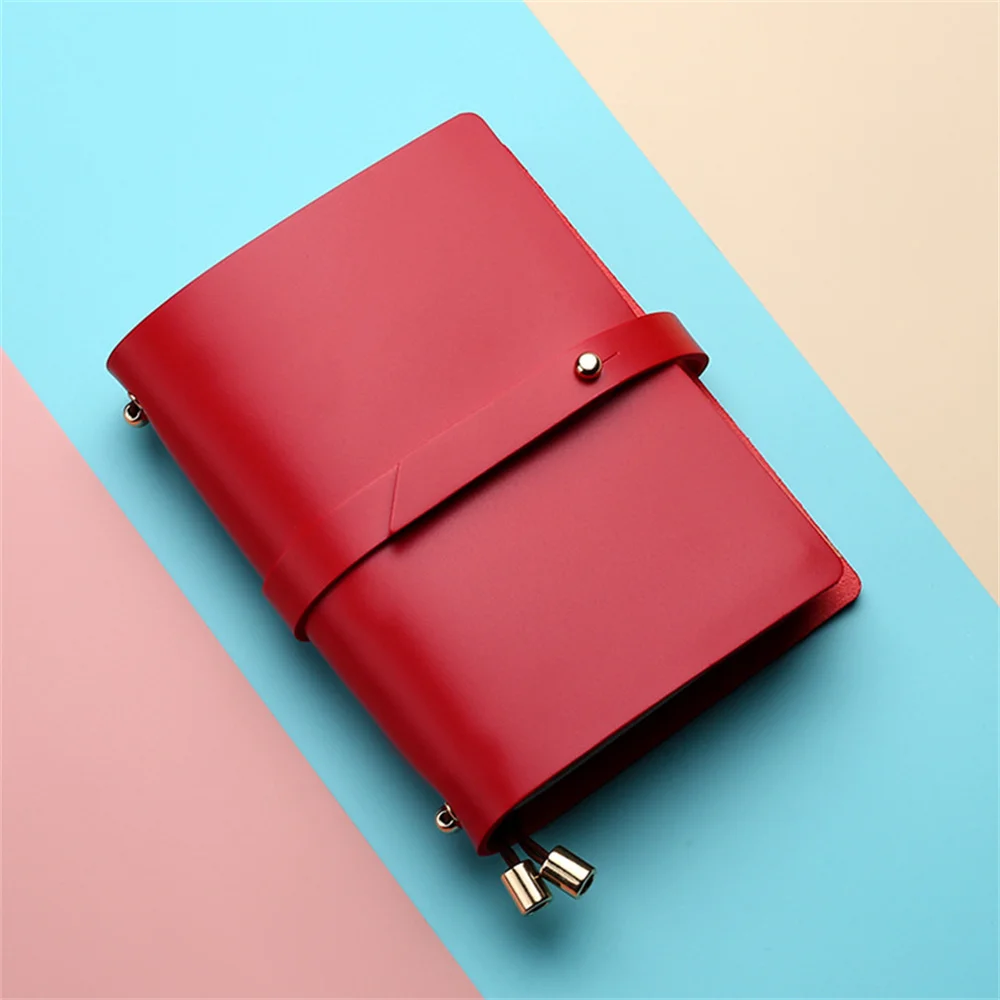 2022 New PU Soft Leather Notebook Leather Cover Soft Cover Paper Planner Journal Student Stationery Business Diary Record Book