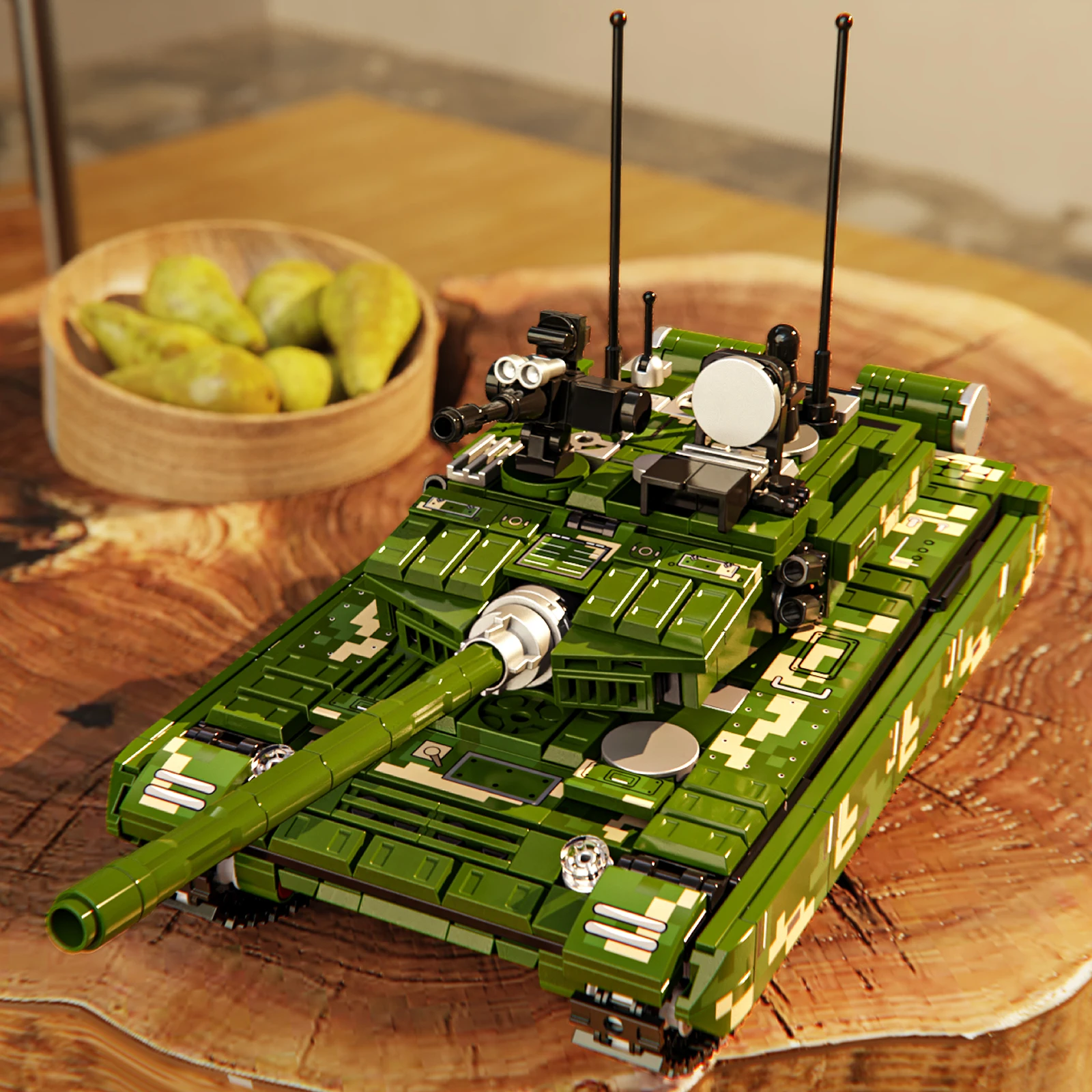 719 قطعة دبابة مركبة مدرعة ألعاب مكعبات البناء نموذج عسكري أخضر خزان تجميع لغز الطوب مجموعات الالعاب لهدايا الأطفال