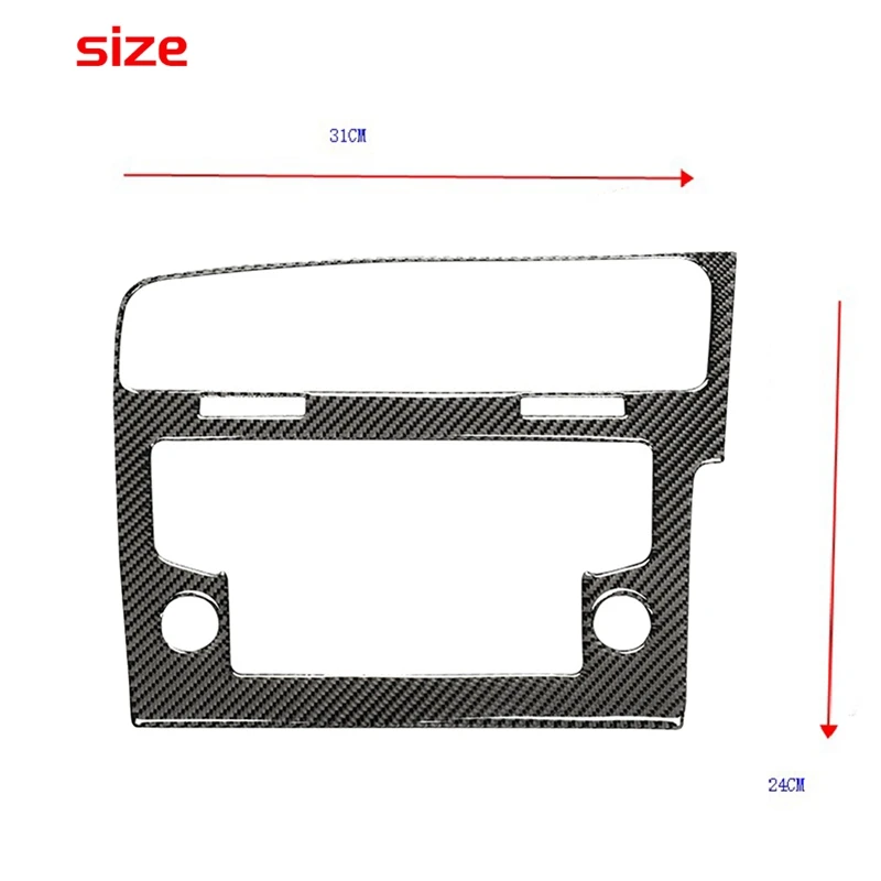 8 Inch Carbon Fiber Stripes Frame Upgraded Version Radio Panel Decorative Frame for Volkswagen Golf 7 Mk7 Golf 7.5 Mk7.5 RHD